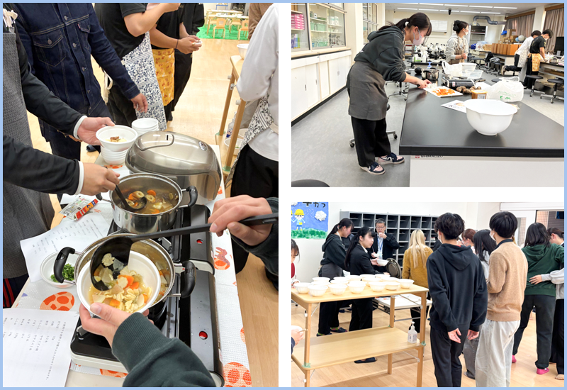 2年生による防災に係る炊き出し実習